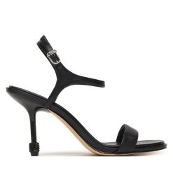 Sandały MICHAEL Michael Kors. Czarne sandały damskie MICHAEL Michael Kors, bez wzorów, bez obcasa, na szpilce. Za 809.99 zł.