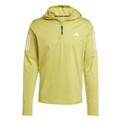 Kurtka 1/2 z zamkiem błyskawicznym adidas Own the Run winterized. Żółte kurtki treningowe męskie Adidas, xl, bez wzorów, z materiału, do biegania, climawarm (adidas). Za 296.50 zł.