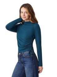 Scotch & Soda Bluzka w kolorze morskim rozmiar: L. Zielone bluzki damskie Scotch & Soda, l, bez wzorów, bez kołnierzyka, bez ramiączek. Za 165.31 zł.