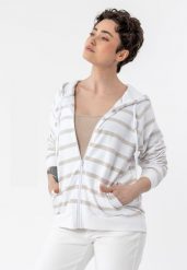 Bluza w paski z kapturem B-KIRA. Bluzy z kapturem damskie Volcano, s, z bawełny. Za 189.99 zł.