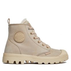Trapery Palladium. Brązowe trapery damskie Palladium, bez obcasa. Za 469.99 zł.