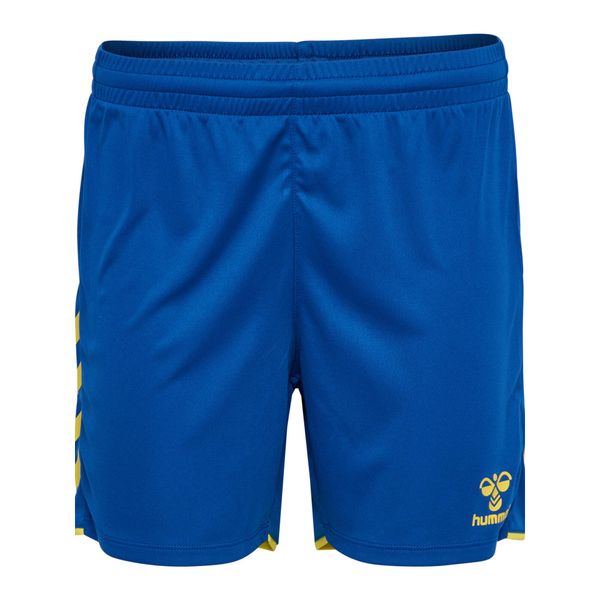 Szorty damskie Hummel Core 2.0. Niebieskie spodenki sportowe damskie HUMMEL, bez wzorów, sportowe. Za 149.00 zł.