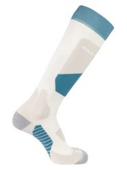 SALOMON Skarpety narciarskie "Access" w kolorze kremowo-turkusowym rozmiar: 45-47. Brązowe skarpetki męskie Salomon, bez wzorów, prążkowane. Za 52.42 zł.
