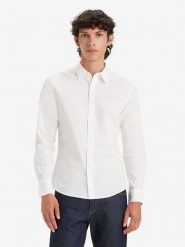 Levi's Koszula - Slim fit - w kolorze białym rozmiar: S. Białe koszule męskie Levi's, s, bez wzorów, bez kołnierzyka, bez ramiączek. Za 92.21 zł.