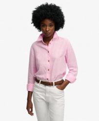 Superdry Premium lniana koszula Boyfriend. Czerwone koszule damskie Superdry., na lato, uniwersalny, bez wzorów, ze lnu, eleganckie, bez kołnierzyka, bez ramiączek. Za 387.20 zł.