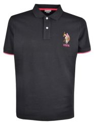 U.S. Polo Assn. Koszulka polo w kolorze czarnym rozmiar: L. Czarne koszulki polo męskie U.S. Polo Assn., l, bez wzorów, z bawełny, bez ramiączek. Za 110.04 zł.