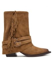 Steve Madden Kowbojki Hadly 11005190 Brązowy ciemny. Brązowe botki damskie Steve Madden, bez obcasa, na słupku, bez zapięcia. Za 1,029.00 zł.