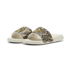 Damskie klapki Popcat 20 Snake Chic PUMA Alpine Snow Gold White. Białe klapki damskie Puma, bez wzorów, bez obcasa. Za 119.00 zł.