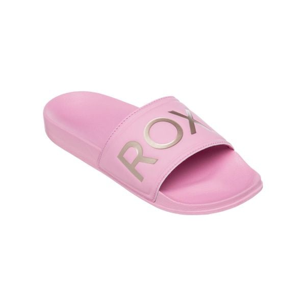 Sandały dla Kobiety SLIPPY II. Czerwone sandały damskie Roxy, bez wzorów, z gumy, bez obcasa. Za 139.99 zł.