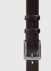 PAKO LORENTE – Ciemnobordowy skórzany pasek męski. Paski męskie Pako Lorente, bez wzorów, ze skóry. Za 149.99 zł.