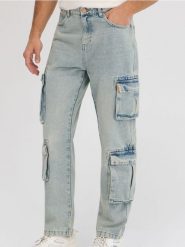 Jeansy loose - zielony. Zielone jeansy męskie Sinsay. W wyprzedaży za 59.99 zł.