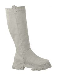 Noosy Skórzane kozaki w kolorze szarym rozmiar: 37. Szare kozaki damskie Noosy, ze skóry, bez obcasa. Za 253.45 zł.