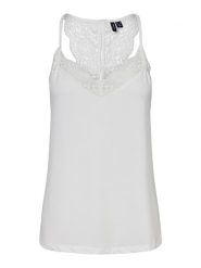 Vero Moda Top "Ana" w kolorze białym rozmiar: XXL. Białe topy damskie Vero Moda, xxl, bez wzorów, z koronki, bez kołnierzyka. Za 109.78 zł.
