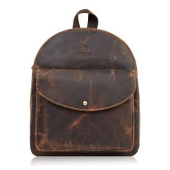 Plecak damski brązowy Paolo Peruzzi T-18-BR. Brązowe plecaki damskie bez wzorów, z jeansu, vintage. Za 209.99 zł.