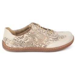 Olivier Buty barefoot skórzane damskie Thalia półbuty minimalistyczne print beżowe beżowy. Brązowe półbuty damskie bez wzorów, z materiału, biznesowe, bez obcasa. Za 438.49 zł.