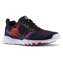 Buty do chodzenia damskie Reebok Sublite Train. Czarne buty sportowe na co dzień damskie Reebok, bez wzorów, z gumy, na fitness i siłownię. Za 288.00 zł.