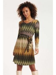 Smashed Lemon Sukienka ze wzorem rozmiar: XXL. Sukienki damskie Smashed Lemon, na co dzień, xxl, bez wzorów, z tkaniny, bez kołnierzyka, bez ramiączek, midi, proste. Za 123.82 zł.