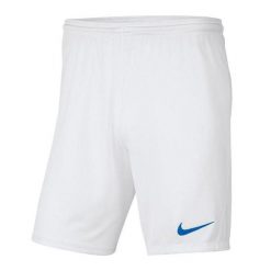 Męskie Spodenki Park III DriFIT. Białe szorty męskie Nike, z materiału, bez kołnierzyka. Za 119.99 zł.