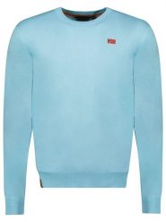 Geographical Norway Sweter w kolorze błękitnym rozmiar: 3XL. Niebieskie swetry męskie Geographical Norway, xl, bez wzorów, bez kołnierzyka. Za 79.03 zł.