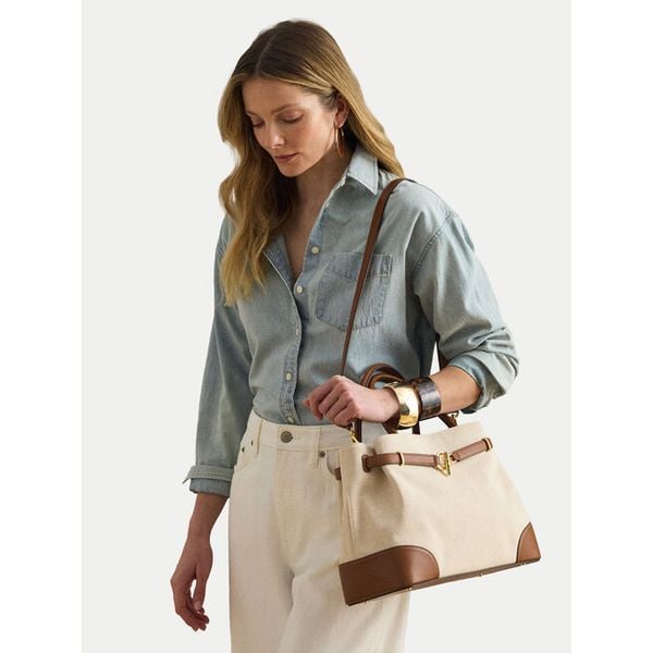 Torebka LAUREN RALPH LAUREN. Brązowe torebki klasyczne damskie Lauren Ralph Lauren, bez wzorów, bez dodatków. Za 2,198.99 zł.