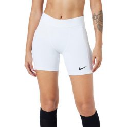 Spodenki krótkie damskie Nike Pro Leak Protections. Białe szorty damskie Nike, bez wzorów, sportowe. Za 108.99 zł.