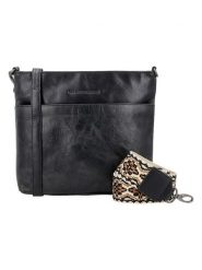 HIDE & STITCHES Skórzana torebka w kolorze czarnym - 26 x 25 x 4 cm rozmiar: onesize. Czarne torebki klasyczne damskie HIDE & STITCHES, bez wzorów, z materiału, bez dodatków. Za 217.99 zł.