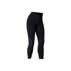 Legginsy do jogi. Czarne legginsy damskie DOMYOS, m, bez wzorów, z elastanu. Za 129.99 zł.