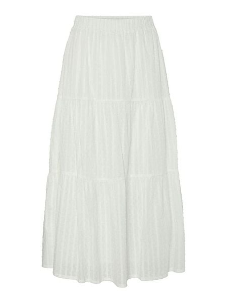 Pieces Spódnica "Fiona" w kolorze kremowym rozmiar: L. Brązowe spódniczki damskie Pieces, l, bez wzorów, z bawełny, maxi. Za 95.69 zł.