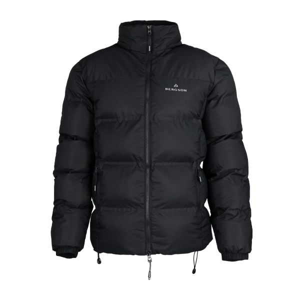 Kurtka zimowa męska Bergson1 SNOWY WOLF. Czarne kurtki męskie Bergson, na zimę, l, bez wzorów, z puchu, sportowe, bez kaptura. Za 399.99 zł.