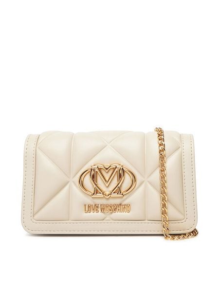 LOVE MOSCHINO Torebka JC5640PP1NLC0110 Beżowy. Brązowe torebki klasyczne damskie Love Moschino, bez wzorów, ze skóry, bez dodatków. Za 579.99 zł.