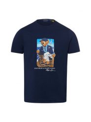 Polo Ralph Lauren Koszulka Mężczyźni Bawełna niebieski|wielokolorowy, S. Niebieskie koszulki polo męskie Polo Ralph Lauren, m, bez wzorów, z bawełny, bez ramiączek. Za 689.95 zł.