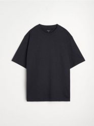 Bluza z krótkim rękawem z dzianiny terry - niebieski. Niebieskie bluzy bez kaptura męskie Sinsay, l, z dzianiny. Za 39.99 zł.