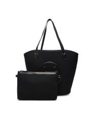 Valentino Torebka VBS7QO01CAN Czarny. Czarne torebki klasyczne damskie Valentino, bez wzorów, z materiału, bez dodatków. Za 379.99 zł.