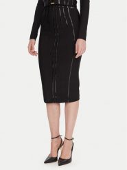 Elisabetta Franchi Spódnica ołówkowa GO-124-57E2-V460 Czarny Slim Fit. Czarne spódniczki damskie Elisabetta Franchi, bez wzorów, z syntetyku, ołówkowe. Za 1,999.00 zł.