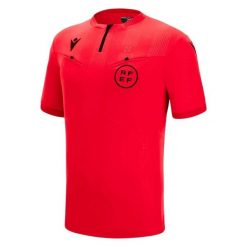 Koszulka sędziowska Macron arbitre 2022/24. Czarne t-shirty sportowe męskie Macron, s, z tkaniny, bez ramiączek, do piłki nożnej. Za 390.00 zł.