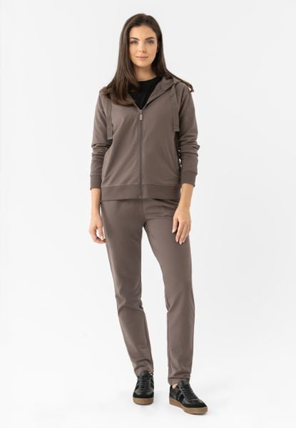 Spodnie dresowe N-MILLA. Brązowe spodnie dresowe damskie Volcano, s, bez wzorów, z bawełny. Za 119.99 zł.