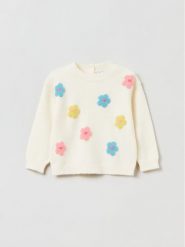 OVS Sweter 1844202 Écru Regular Fit. Swetry dziewczęce OVS, bez wzorów, z wiskozy, bez kołnierzyka. Za 129.99 zł.
