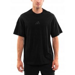 Koszulka Mężczyzna adidas T-shirt Bluzka Sportowa Bawełna Treningowa Czarna M. Czarne t-shirty męskie Adidas, m, z bawełny, bez ramiączek, na fitness i siłownię. Za 111.00 zł.