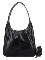 HIDE & STITCHES Skórzana torebka w kolorze czarnym - 26 x 28 x 8 cm rozmiar: onesize. Czarne torebki klasyczne damskie HIDE & STITCHES, bez wzorów, z materiału, bez dodatków. Za 217.99 zł.