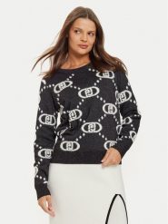 Liu Jo Sport Sweter TF4230 MA94O Czarny Regular Fit. Czarne swetry klasyczne damskie Liu Jo Sport, l, z syntetyku, bez kołnierzyka. Za 579.99 zł.