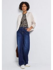 Cecil Koszulka w kolorze czarno-kremowym rozmiar: 40. Brązowe bluzki damskie Cecil, bez wzorów, bez kołnierzyka, bez ramiączek. Za 83.62 zł.