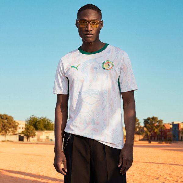 Koszulka piłkarska replika Puma Senegal Mistrzostwa Świata 2026 domowa. Bluzki damskie Puma, l, bez wzorów, z materiału, bez ramiączek. Za 449.99 zł.