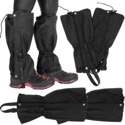 Stuptuty trekkingowe, wodoodporne ochraniacze na buty czarne. Czarne buty trekkingowe męskie SPRINGOS, bez zapięcia. Za 47.99 zł.