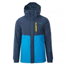 Kurtka męska ocieplana Hi-Tec Namparo - granatowo-niebieska, Rozmiar M. Niebieskie kurtki narciarskie i snowboardowe damskie Hi-tec, l, bez wzorów, z materiału, bez kaptura, narciarskie. Za 369.99 zł.