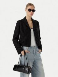 Calvin Klein Torebka Foil Logo Glossy Bauletto LV04F3638G Czarny. Czarne torebki klasyczne damskie CALVIN KLEIN, bez wzorów, ze skóry, bez dodatków. Za 489.99 zł.