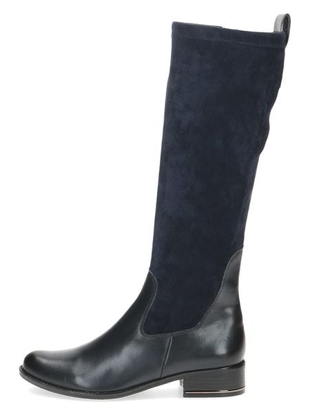 Caprice Kozaki w kolorze granatowym rozmiar: 40,5. Niebieskie kozaki damskie Caprice, z materiału, bez obcasa, na obcasie. Za 260.99 zł.