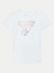 Guess T-Shirt J5RI22 K6YW4 Biały Regular Fit. Białe koszulki dziewczęce Guess, z aplikacjami, z bawełny, bez ramiączek. Za 69.99 zł.