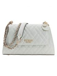 Guess Torebka w kolorze błękitnym - 27 x 16 x 7 cm rozmiar: onesize. Niebieskie torebki klasyczne damskie Guess, z aplikacjami, z materiału, bez dodatków. Za 404.99 zł.