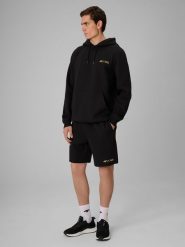 4F Spodenki dresowe męskie 4F x Robert Lewandowski - czarne M. Czarne szorty sportowe męskie 4f, m, z bawełny, na fitness i siłownię. Za 149.99 zł.