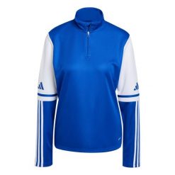 Bluza damska adidas Squadra 25 Training Top. Niebieskie bluzy bez kaptura damskie Adidas, z tkaniny. Za 131.99 zł.